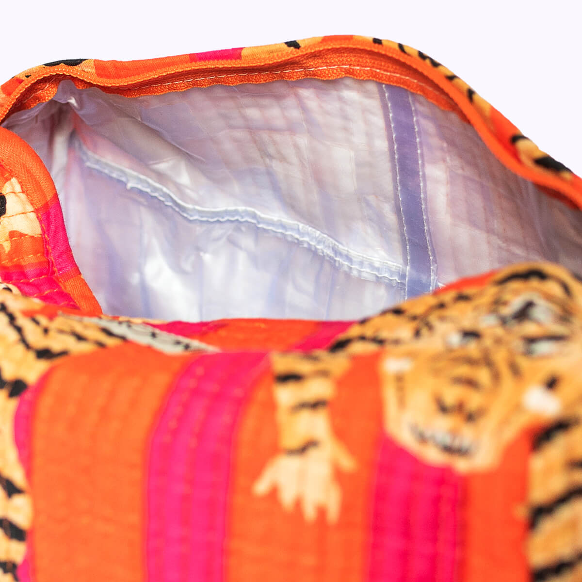 Handmade cosmetic bag "Poppy Tiger"