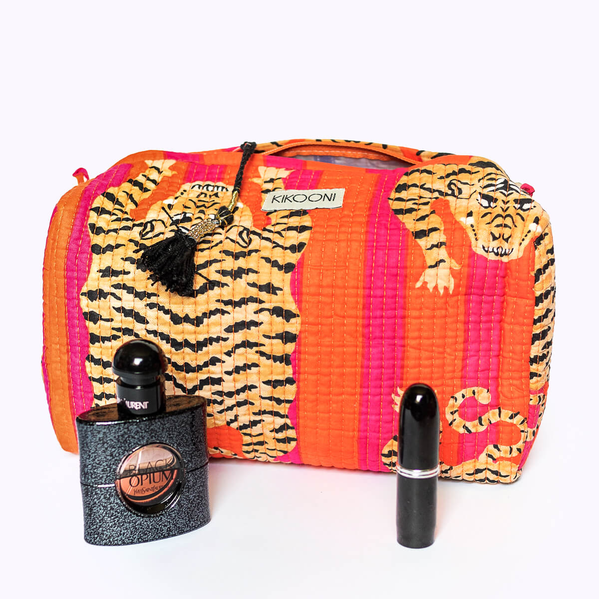 Handmade cosmetic bag "Poppy Tiger"
