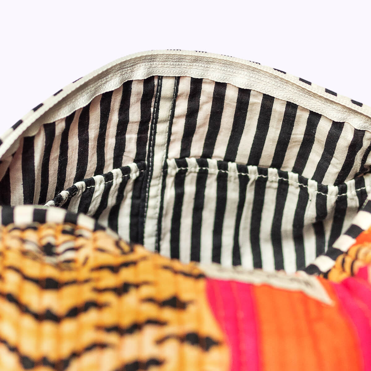 Handmade cosmetic bag "Poppy Tiger"