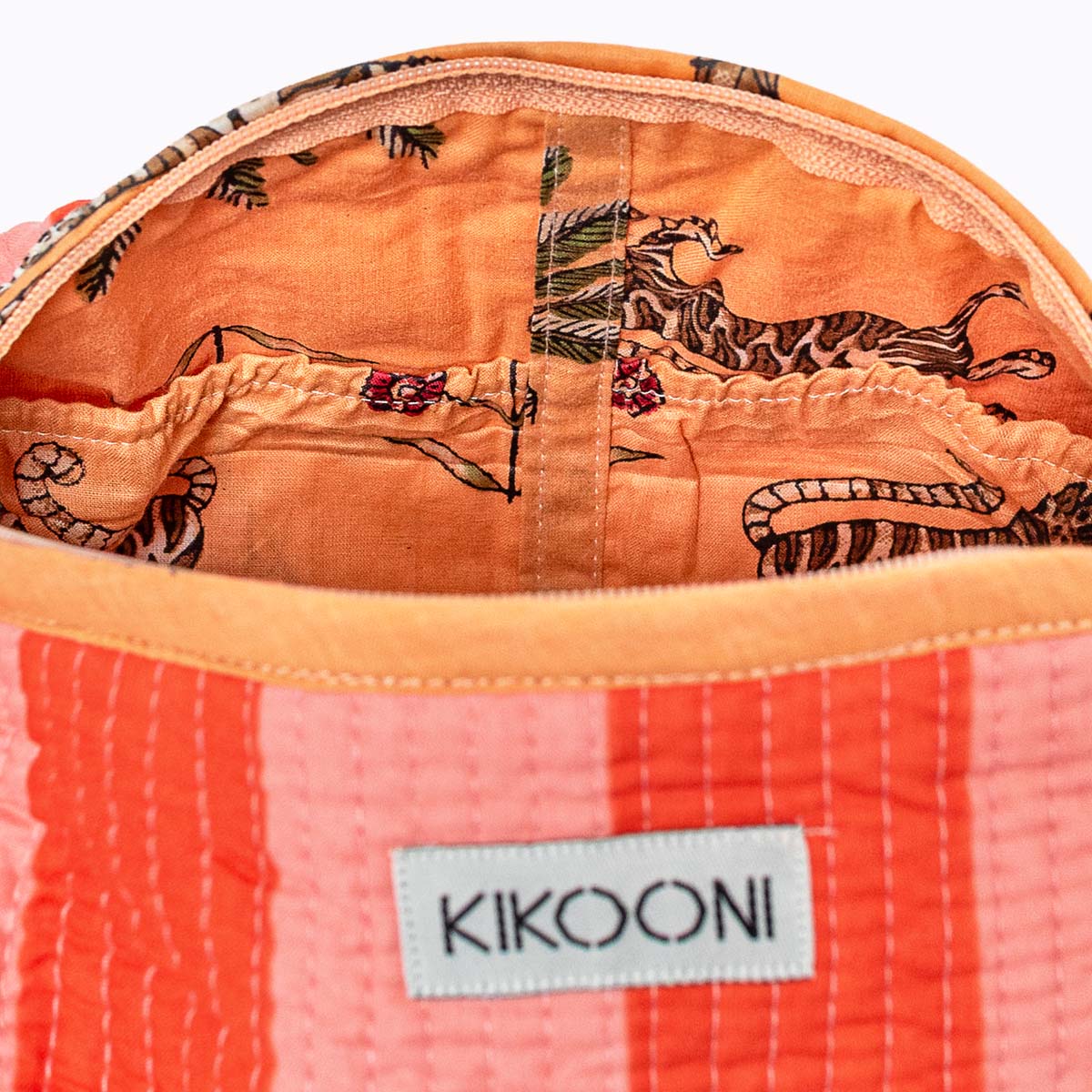 Kosmetiktasche "Bold Stripes" soft Tangerine