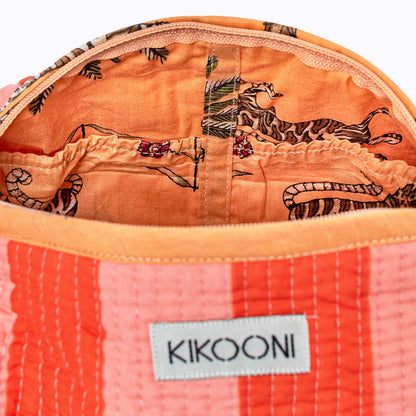 Kosmetiktasche "Bold Stripes" soft Tangerine