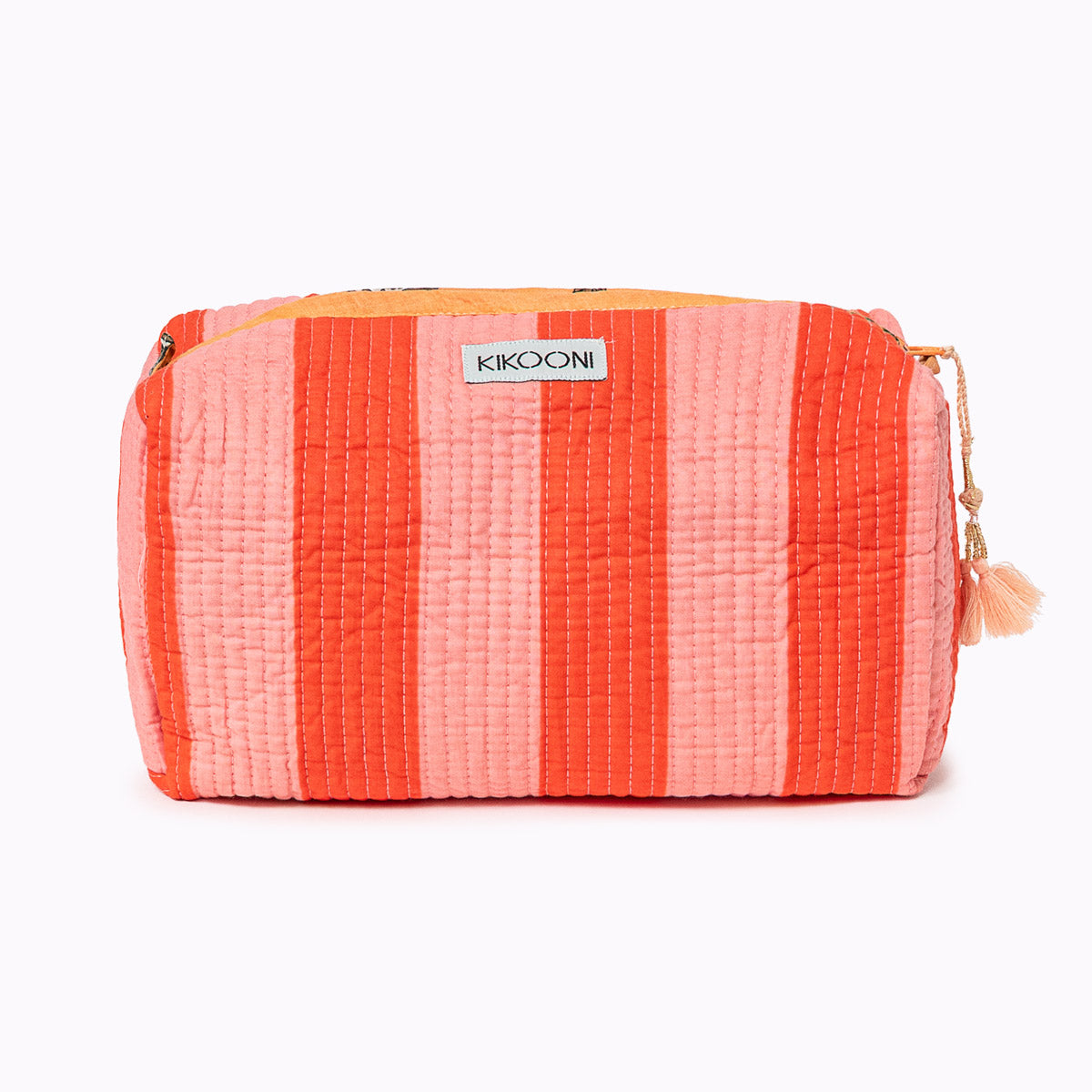 Kosmetiktasche "Bold Stripes" soft Tangerine - handgefertigte Taschen