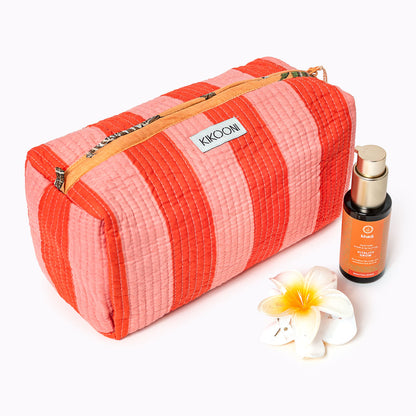 Kosmetiktasche "Bold Stripes" soft Tangerine
