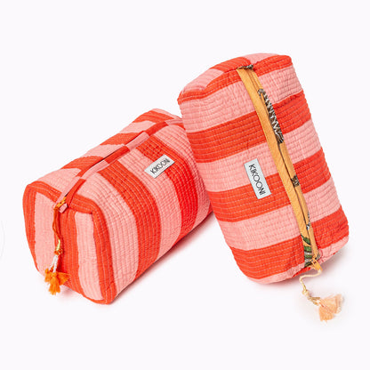 Kosmetiktasche "Bold Stripes" soft Tangerine