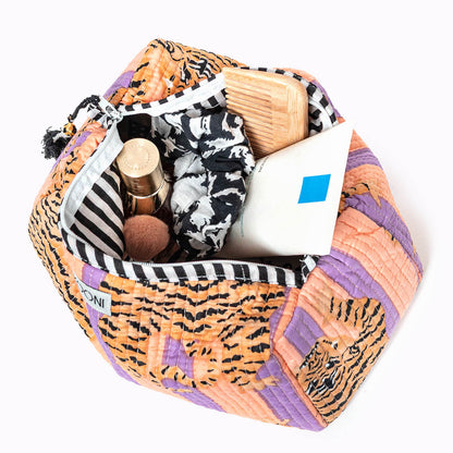 handmade cosmetic bag "Poppy Tiger peach fusion"