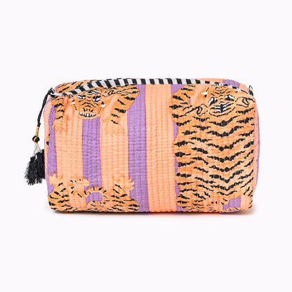 handmade cosmetic bag "Poppy Tiger peach fusion"