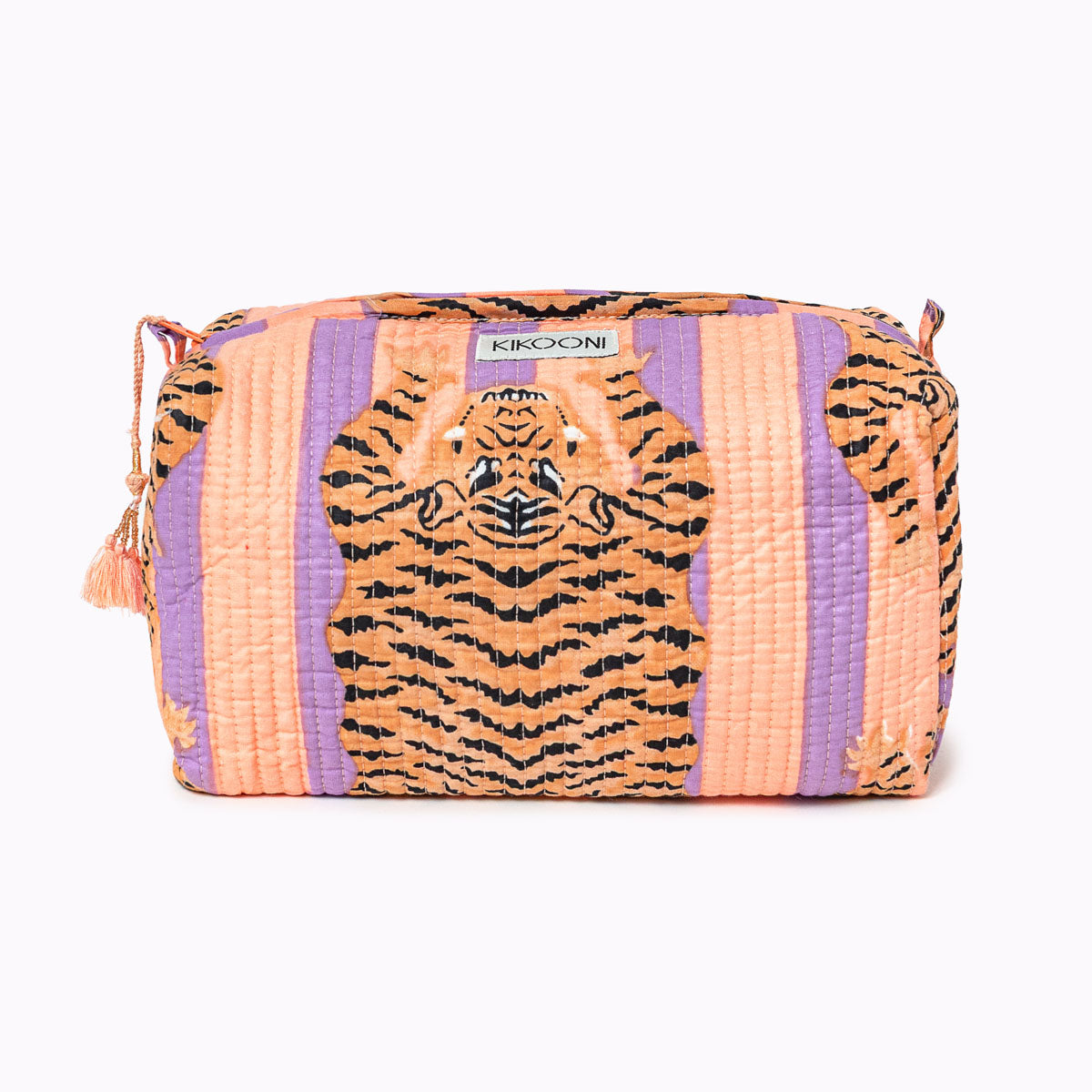 handmade cosmetic bag "Poppy Tiger peach fusion"
