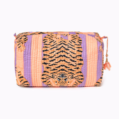 handmade cosmetic bag "Poppy Tiger peach fusion"