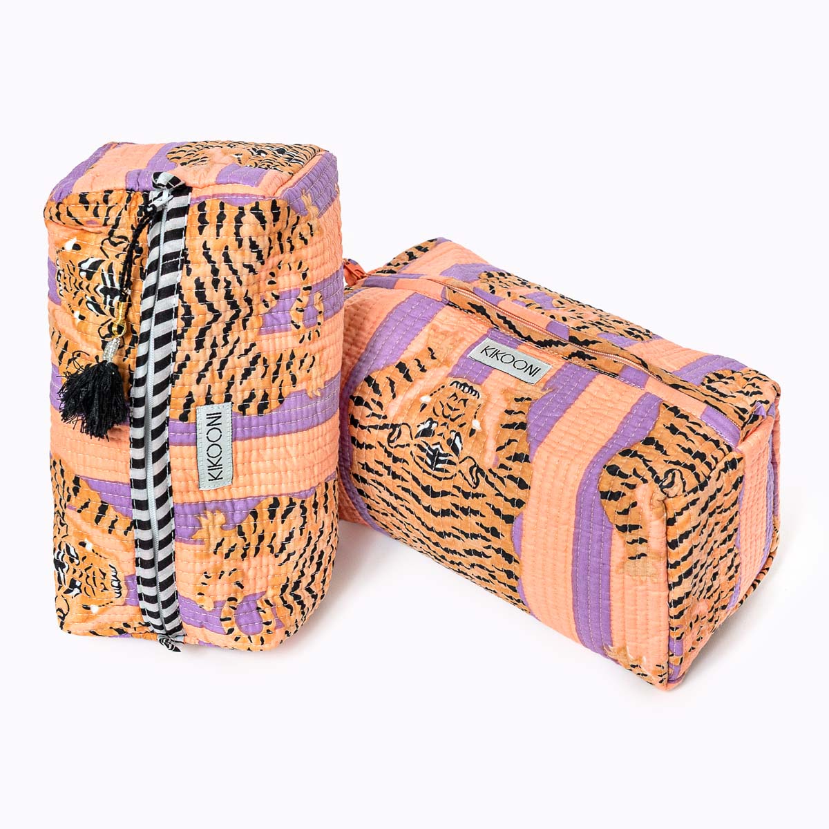 handmade cosmetic bag "Poppy Tiger peach fusion"