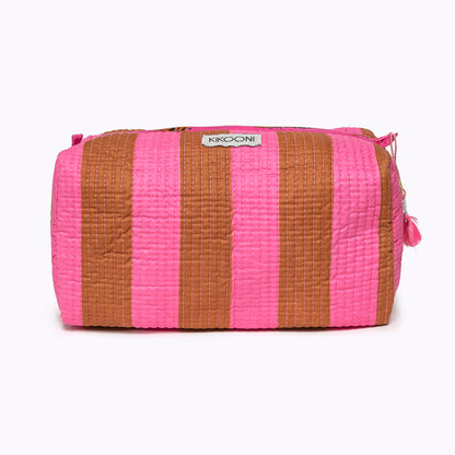 Kosmetiktasche "bold stripes earth"