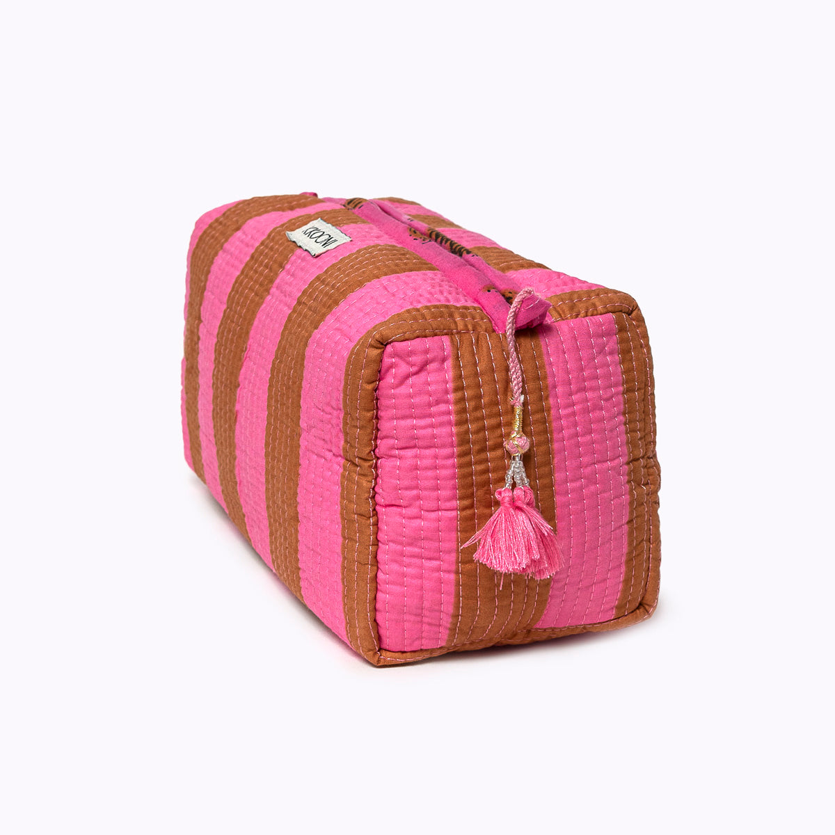 Kosmetiktasche "bold stripes earth"