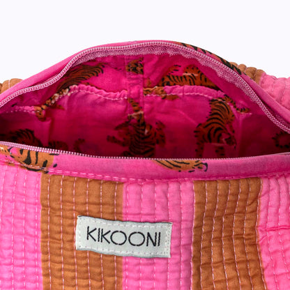 Kosmetiktasche "bold stripes earth"