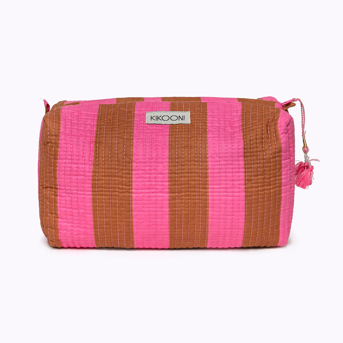 Kosmetiktasche "bold stripes earth"