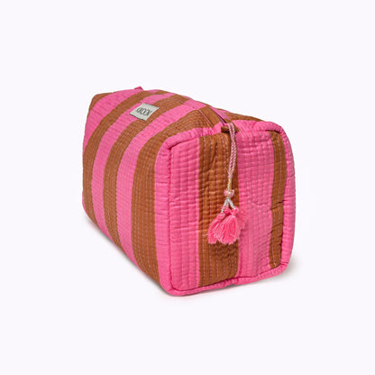 Kosmetiktasche "bold stripes earth"