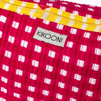 Kosmetiktasche "Happy Checks" pink