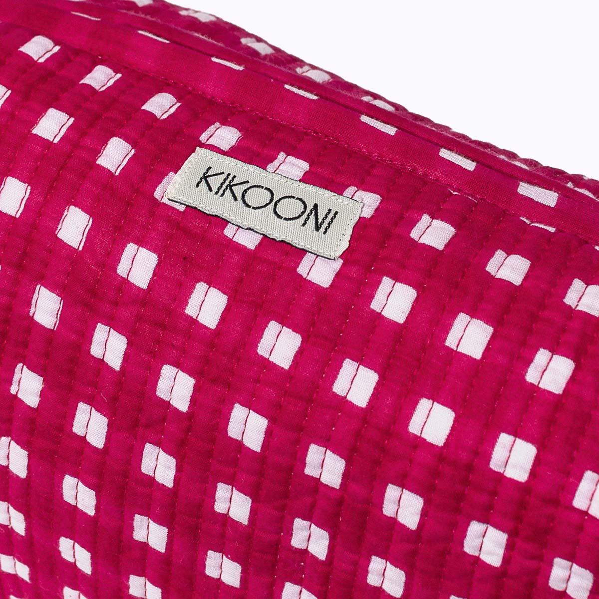 Kosmetiktasche "Happy Checks" pink