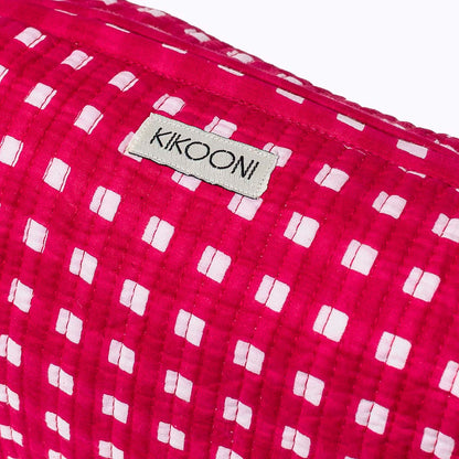 Kosmetiktasche "Happy Checks" pink