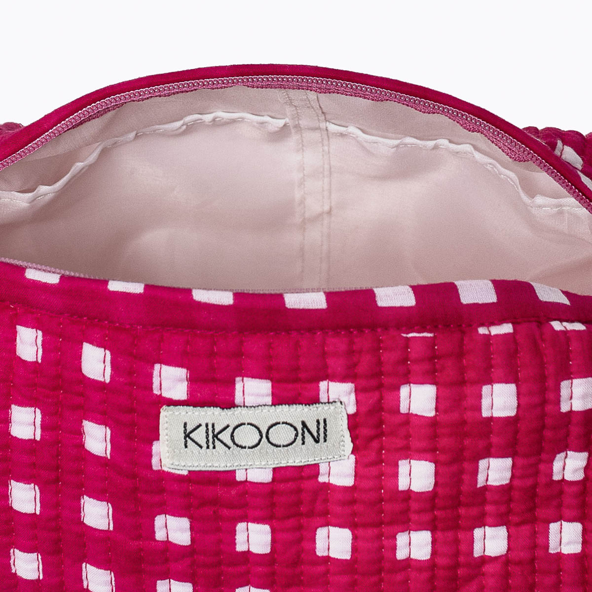 Kosmetiktasche "Happy Checks" pink