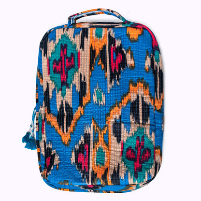 Handgemachte Laptoptasche "Blue Ikat"