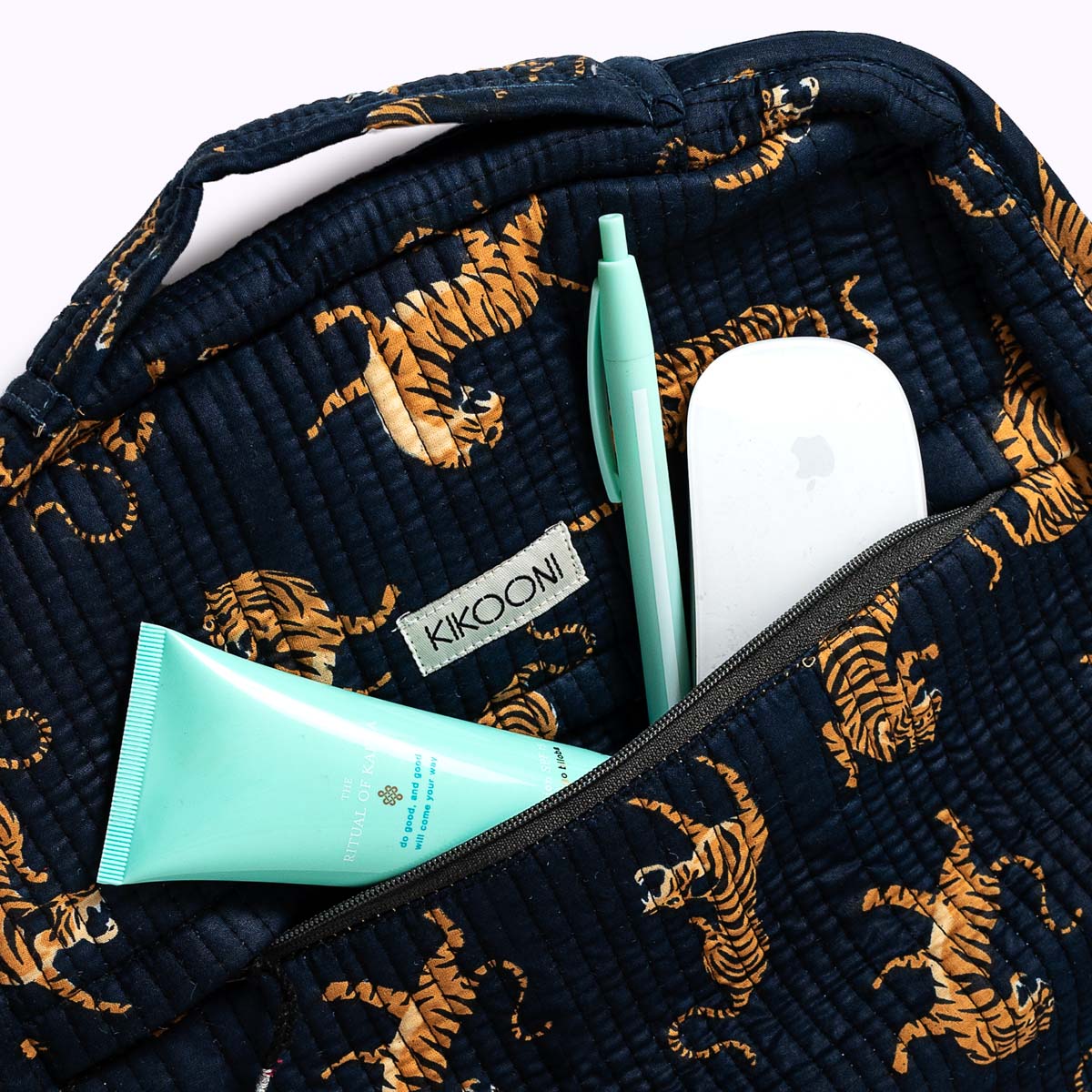 Handgemachte Laptoptasche "Midnight Tiger"