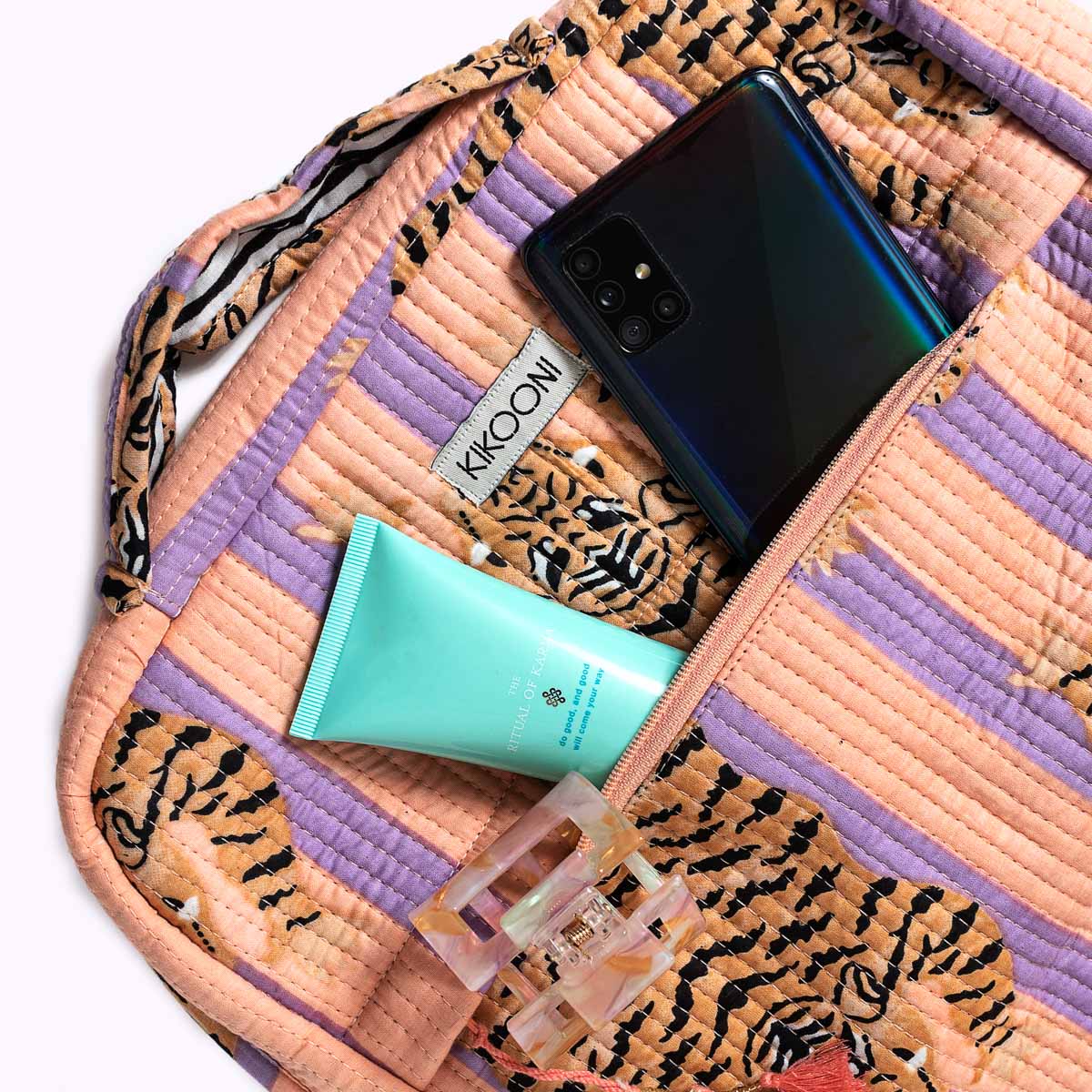 Handgemachte Laptoptasche "Poppy Tiger Peach"