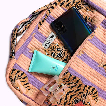 Handgemachte Laptoptasche "Poppy Tiger Peach"