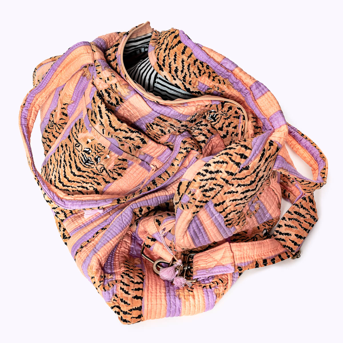 Große Reisetasche "Poppy Tiger peach fusion"
