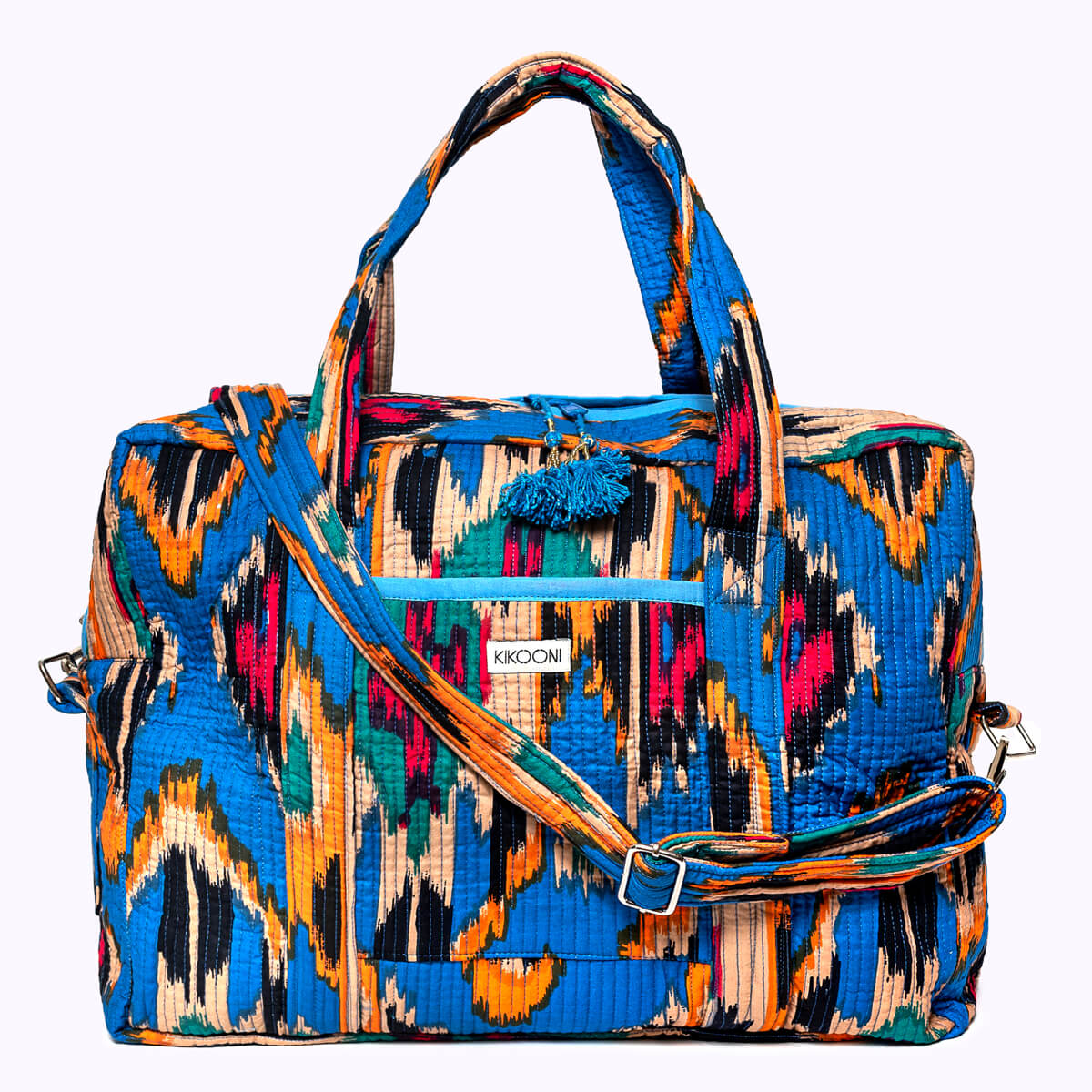 Große Reisetasche "BLUE IKAT"