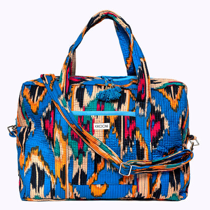 Große Reisetasche "BLUE IKAT"