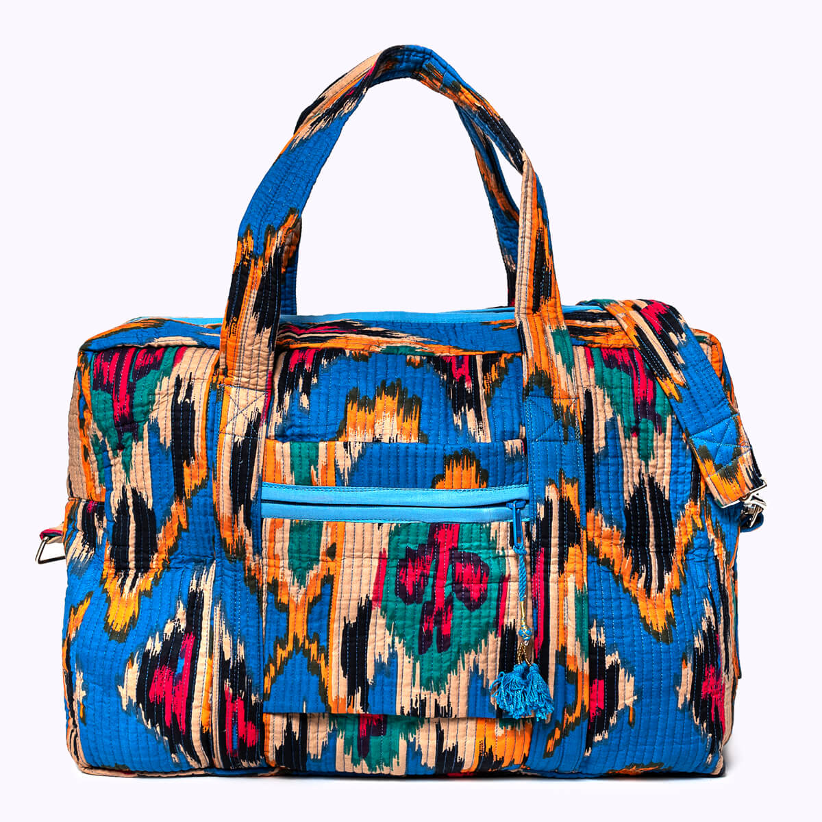 Große Reisetasche "BLUE IKAT"