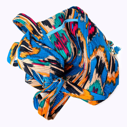 Große Reisetasche "BLUE IKAT"