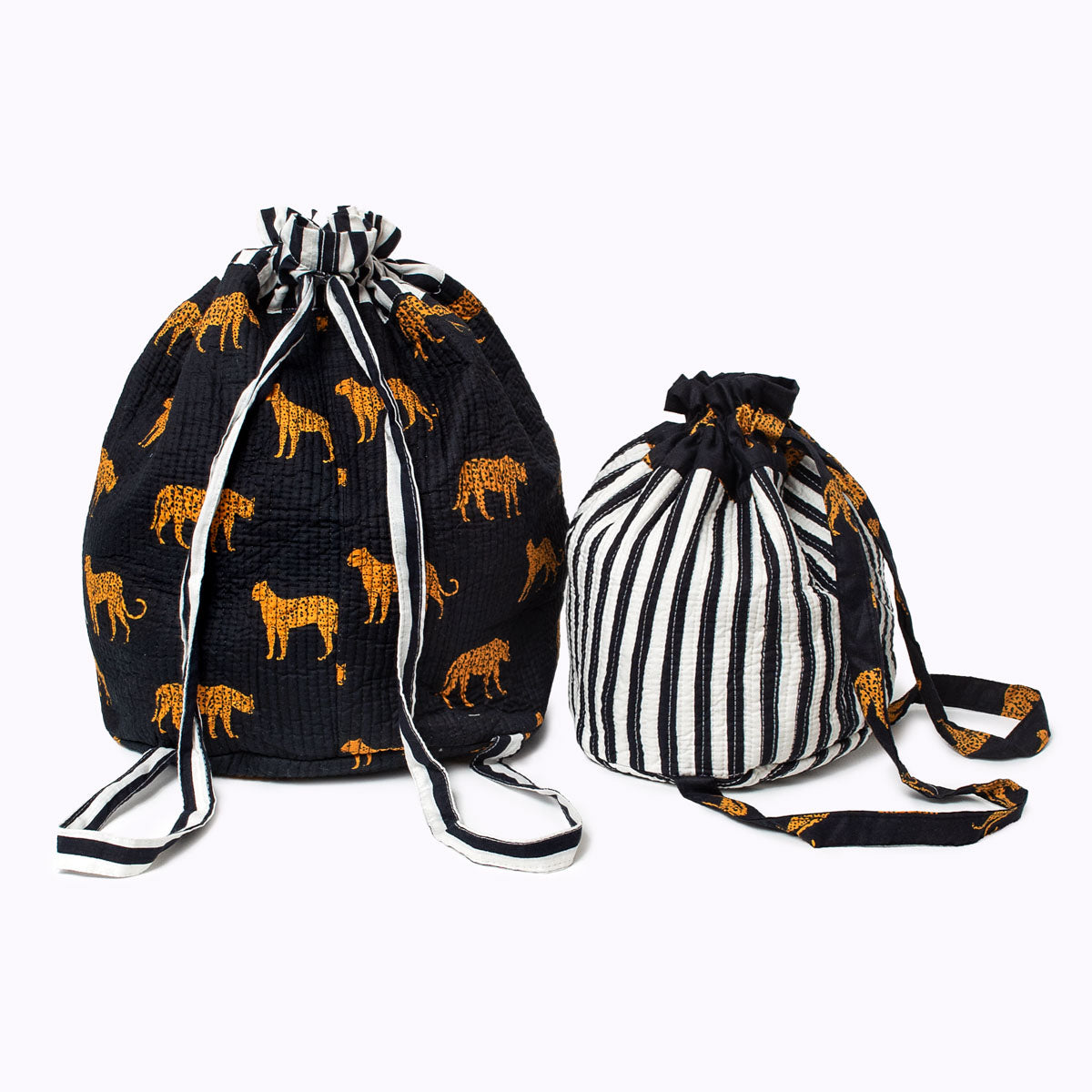Funbag "black leopard " striped  - small