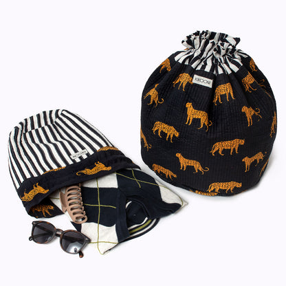 Funbag "black leopard " striped  - small
