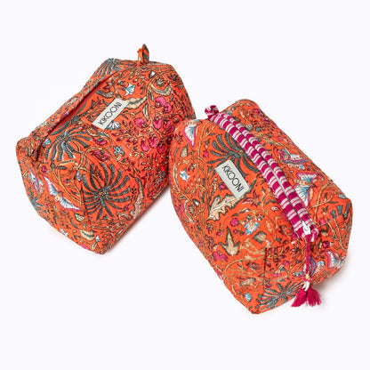 kleine Kosmetiktasche  "Orange Palm"