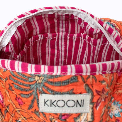 kleine Kosmetiktasche  "Orange Palm"