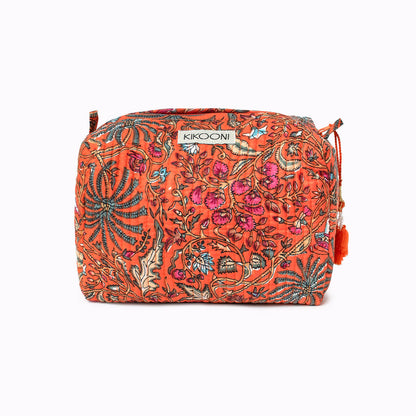 kleine Kosmetiktasche  "Orange Palm"