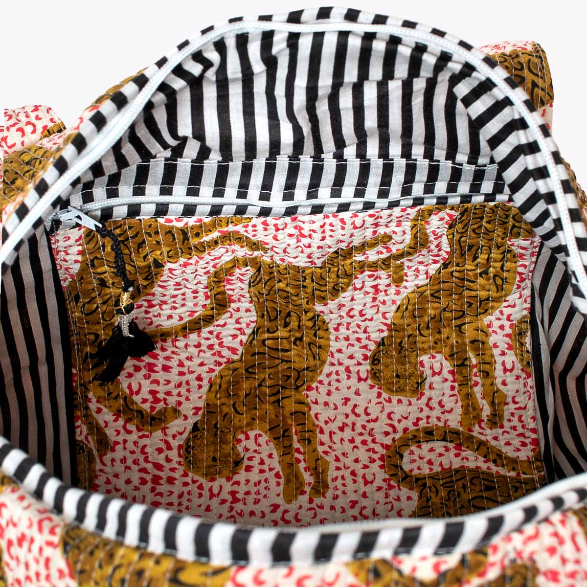 handmade cotton bag "H.LEOPARD"