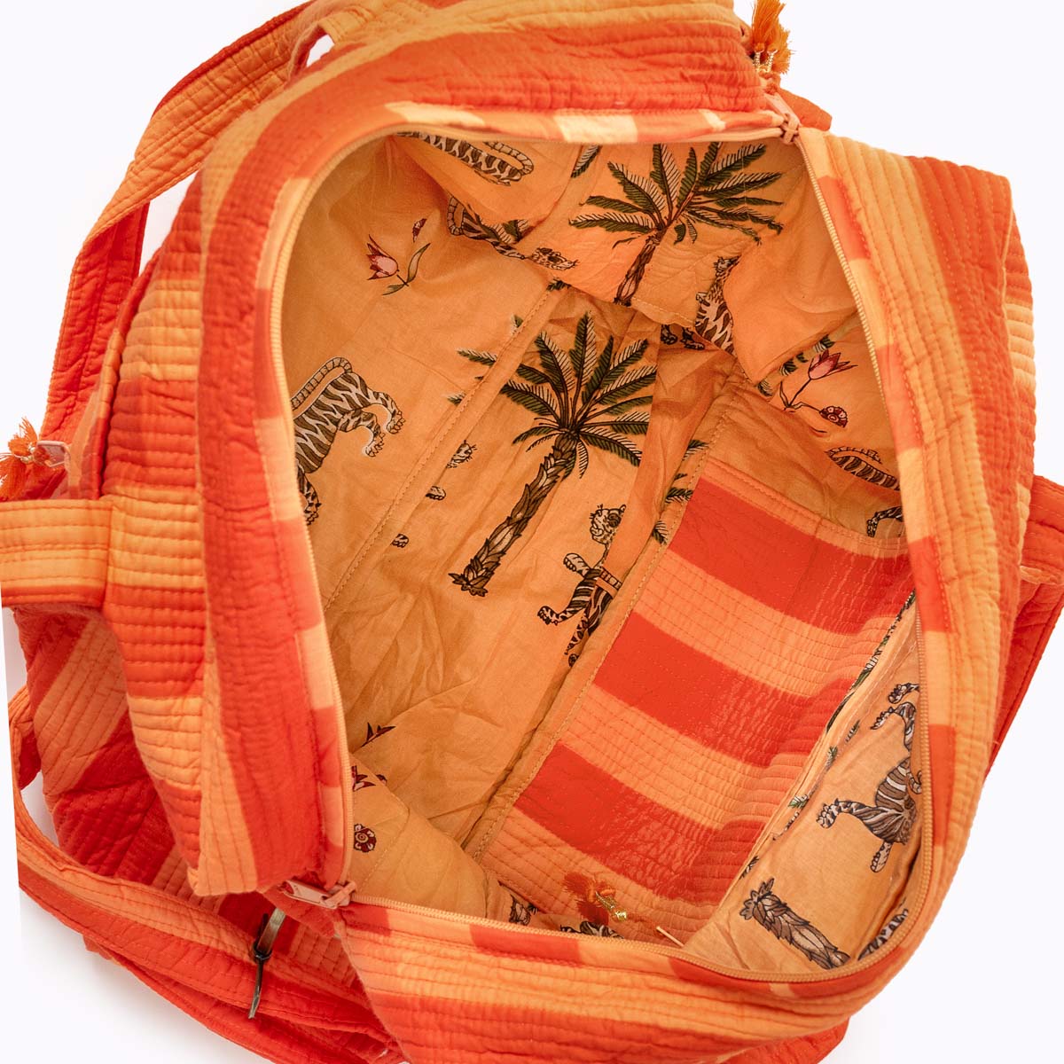 Große Reisetasche "BOLD Stripes" Tangerine