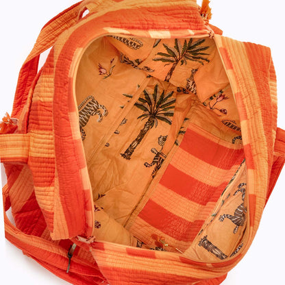 Große Reisetasche "BOLD Stripes" Tangerine