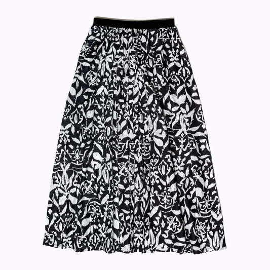 Langer Maxi Rock "Black Flower"