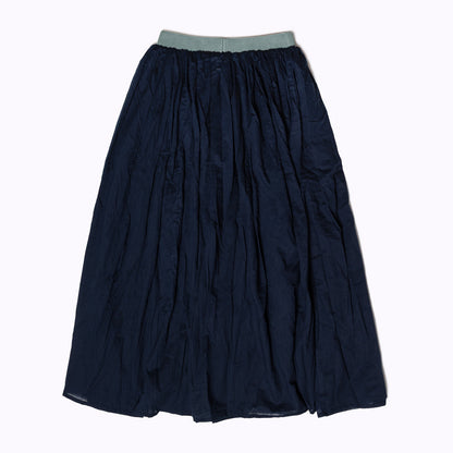 Langer Maxi Rock "midnight blue" - natürliche Materialien