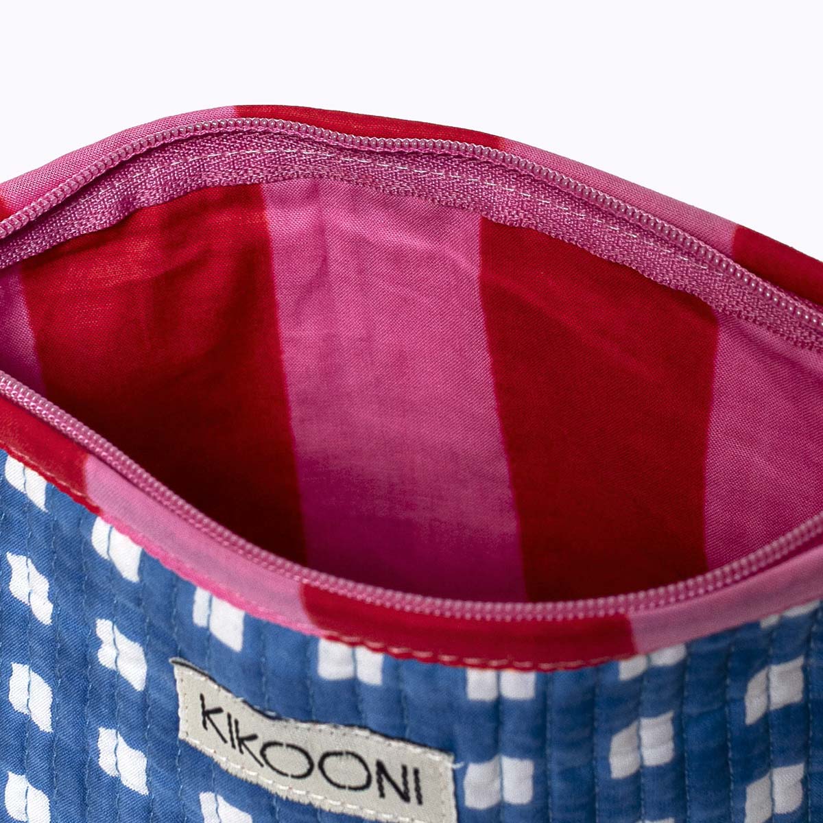 "Happy Checks" mini bag, blue