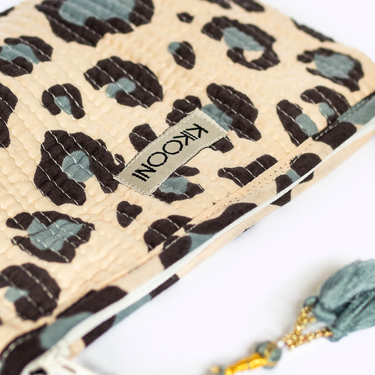 Handmade mini bag "Blue Leo"