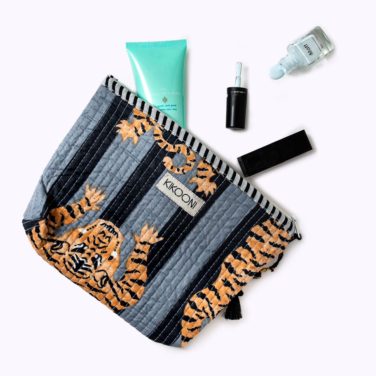 Handgemachte Mini Tasche "Poppy Tiger black"