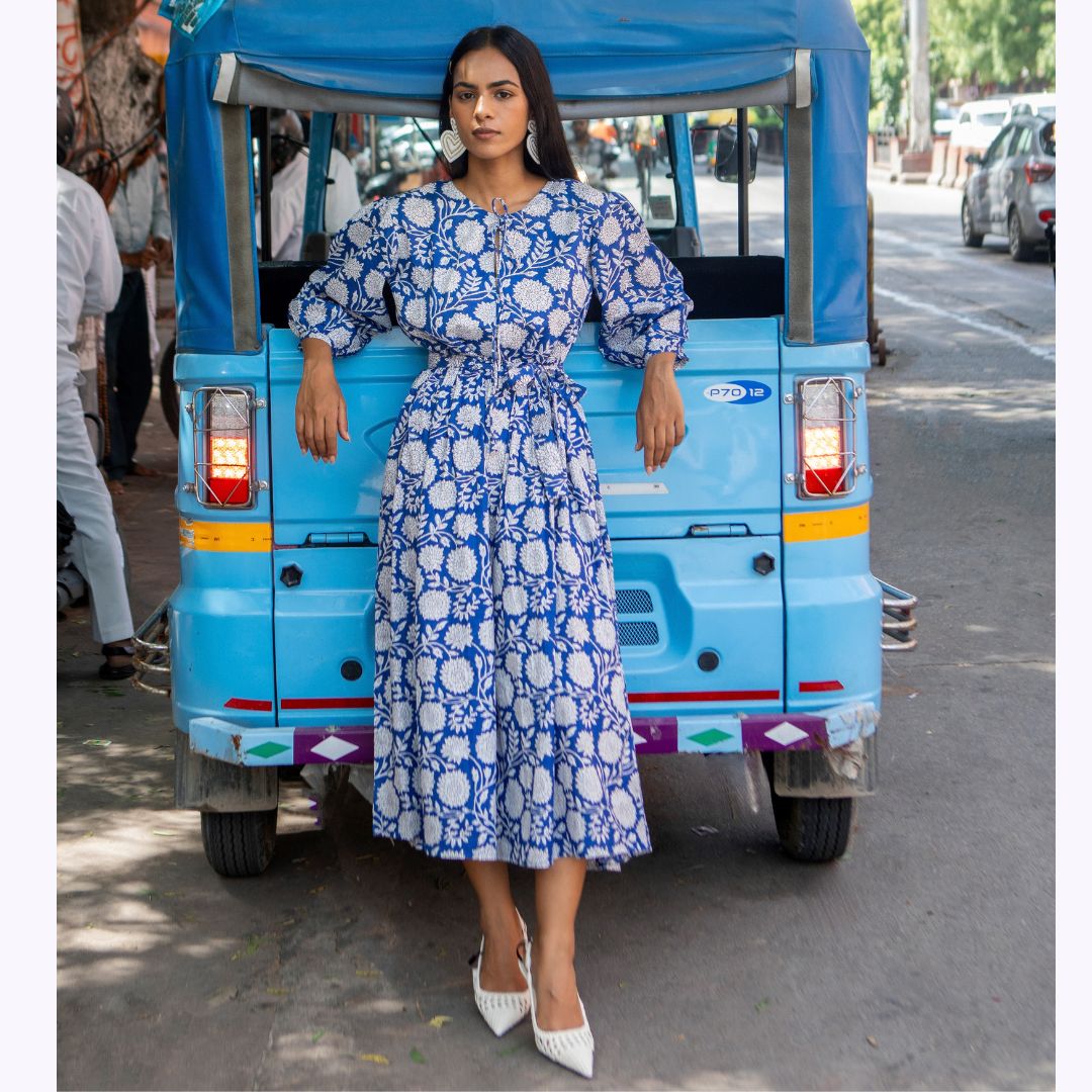 Muse Dress "Blue Garden"