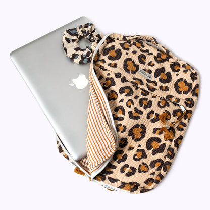14 Zoll - kleine Handgemachte Laptoptasche "oh Leo"