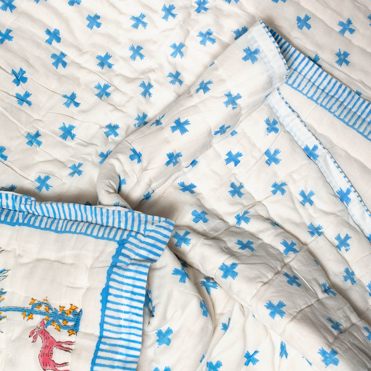 Kleine gefütterte Tagesdecke  "my DEER"