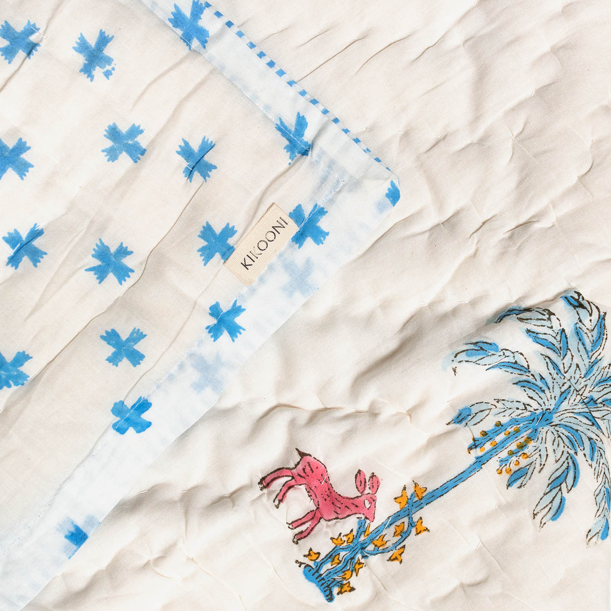 Kleine gefütterte Tagesdecke  "my DEER"