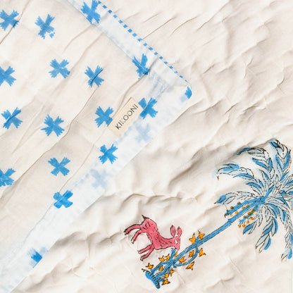 Kleine gefütterte Tagesdecke  "my DEER"