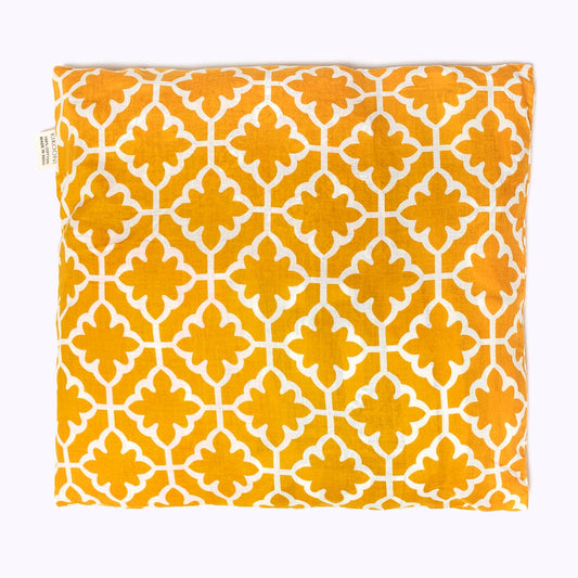 Kissenbezug "Golden Magic"  Flower - 100% Baumwolle, handbedruckt